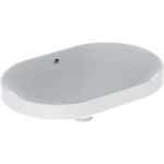 Lavabo empotrado Geberit VariForm elíptico: Toma de grifo=Sin, Rebosadero=Visible, Blanco